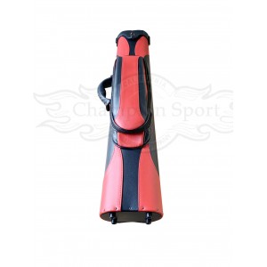 Champion Instroke Leather Cue Cases 2x4 2S4B, Model: G-62636-WB (Red and Black color)